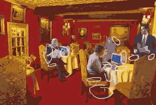 Тени на монтаже (выделены кружками)